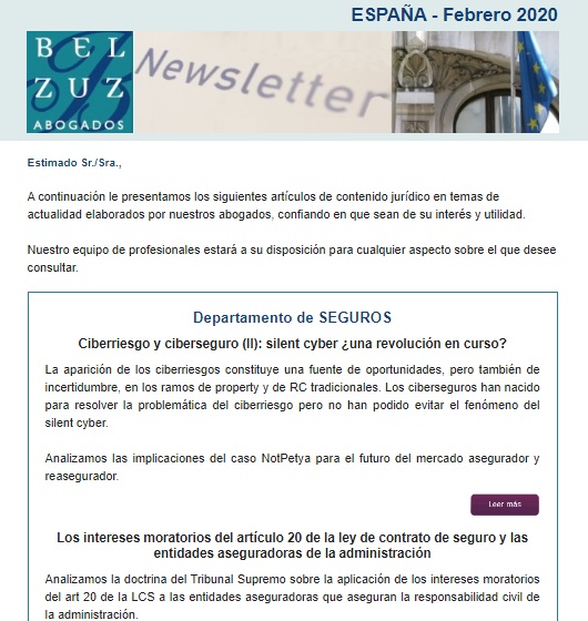 Newsletter España - Febrero 2020