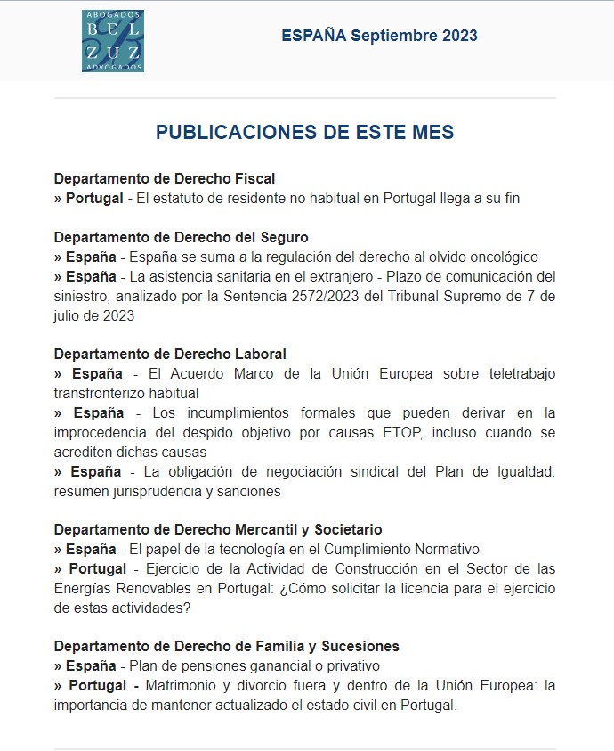 Newsletter Espana-Septiembre